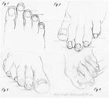 Toes Draw Drawing Feet Sketch Sketches Easy sketch template