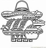 Coloring Mexican Pages Mexico Food Printable Fiesta Clipart National Color Chili Clip Independence Cliparts Book Library Print Twistynoodle Result Google sketch template