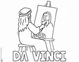 Coloring Mona Lisa Vinci Da Pages Drawing Printable Kids Color Getcolorings Getdrawings sketch template