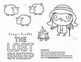 Sheep Lost Shepherd Worksheet Coloring Bible Craft School Crafts Sunday Good Jesus Pages Religious sketch template