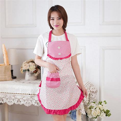 buy women apron kitchen restaurant bib cooking aprons