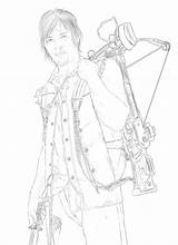 Walking Dead Coloring Pages Printable Daryl Drawing Drawings Easy Dixon Shows Tv Pintar Colouring Sheets Color Template Getdrawings Getcolorings Sketch sketch template