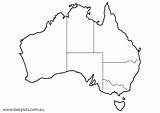 Australia Map Kids Printable Activities Babysits States Size sketch template