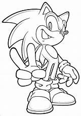 Coloring Sonic Hedgehog Pages Printable Cartoon Popular sketch template