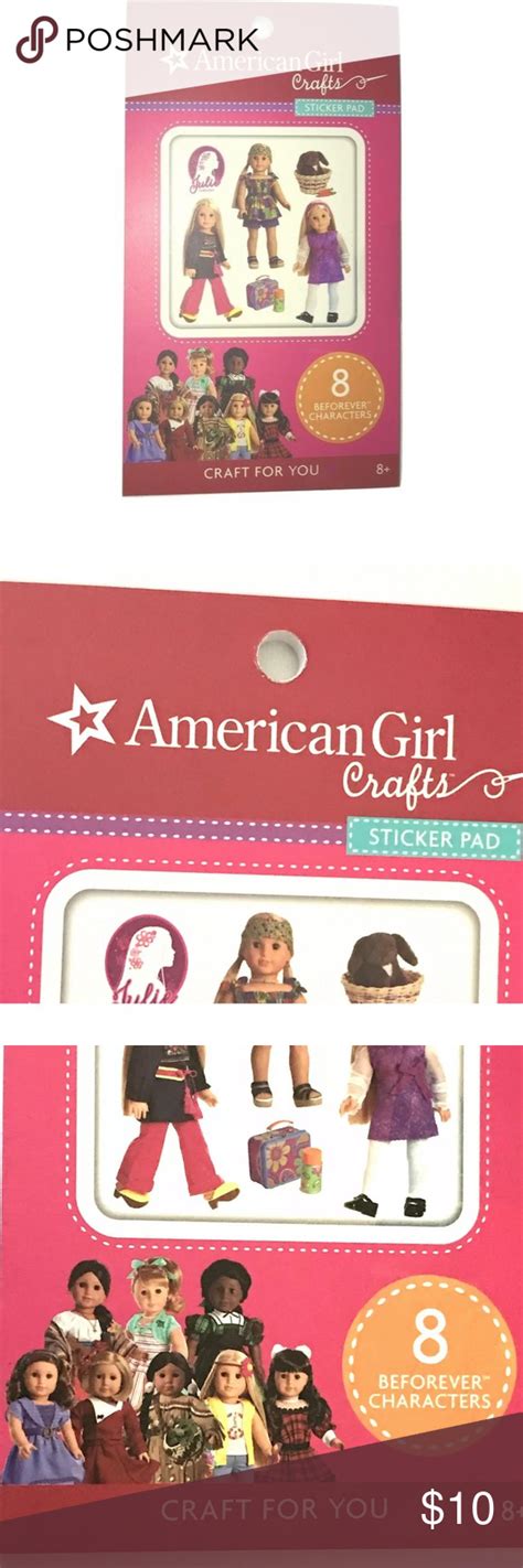 american girl crafts small sticker pad american girl crafts small