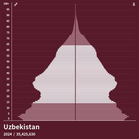 Population Pyramid Of Uzbekistan At 2023 Population Pyramids