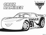 Cruz Ramirez Cars Disney Coloring sketch template