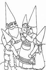 Coloring Gnome Family Pages Rocks sketch template