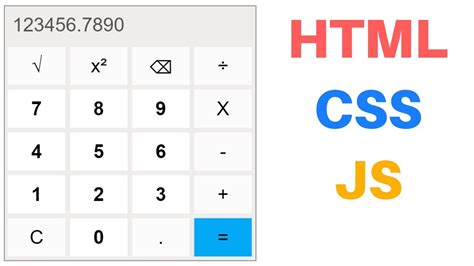 calculator  html css  javascript youtube