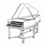 Harpsichord Clipart Musical Coloring Sketch Template Printable Clipground Graphics Pages sketch template