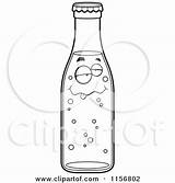 Soda Bottle Clipart Cartoon Coloring Goofy Smiling Vector Cory Thoman Outlined Regarding Notes sketch template