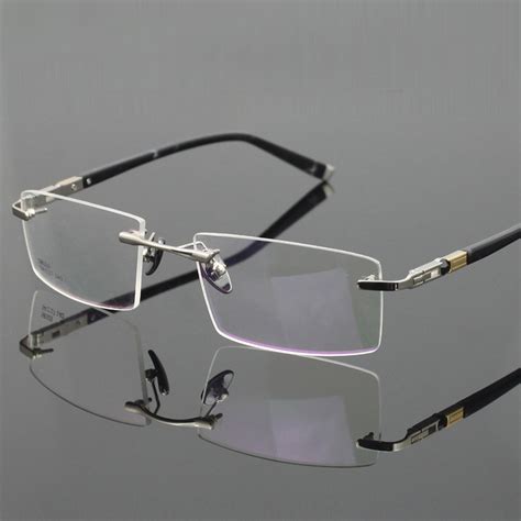 titanium eyeglasses rimless ultra light myopia optical frame