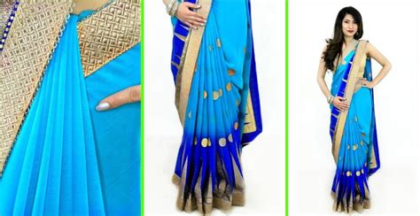 wear saree perfectly home pictures easy tips