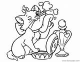 Marie Coloring Pages Aristocats Makeup Disneyclips Applying Funstuff sketch template