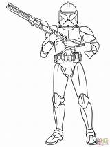 Clone Wars Star Coloring Pages Troopers Getcolorings Trooper sketch template