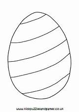 Easter Egg Colouring Striped Large Games Kids Colour Puzzles Kidspuzzlesandgames sketch template