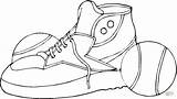 Tenis Colorare Disegni Calzado Tennis Zapato Scarpe Facil Disegnare sketch template