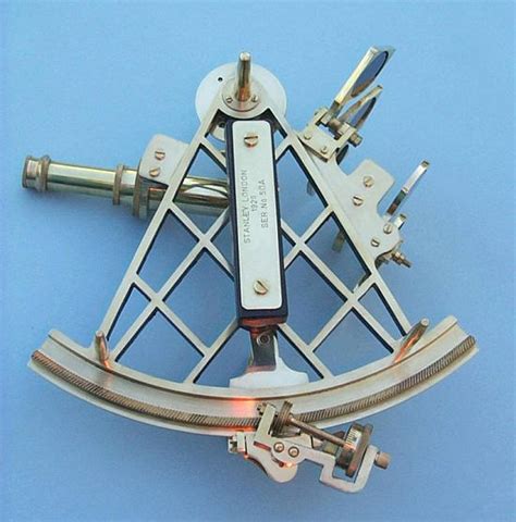 beautiful large eight inch solid brass sextant from the