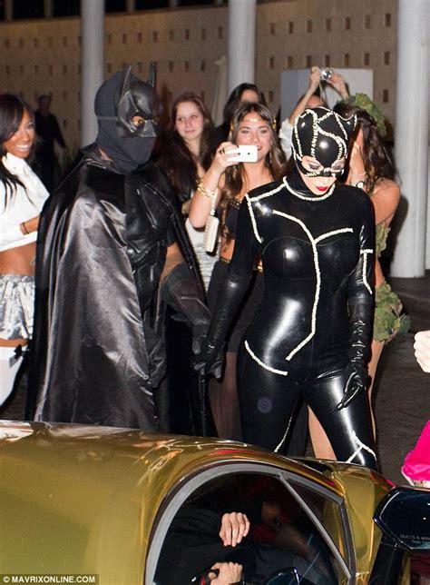 Kim Kardashian Dresses As Catwoman As She Arrives At Halloween Party