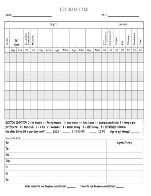 dbt diary card  fill  sign printable template