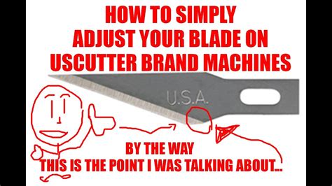 adjust  blade  uscutter brand machines uscutter sc