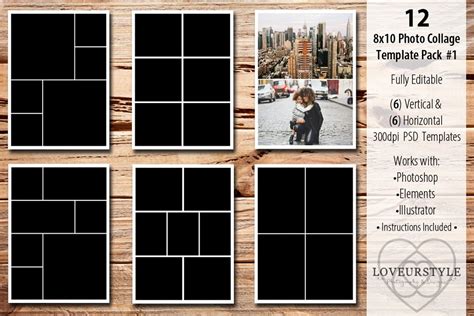 photo collage template pack  creative photoshop templates
