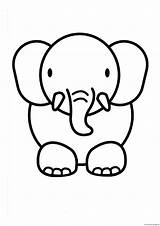 Elephant Face Coloring Pages Getcolorings Lovely Color Printable sketch template