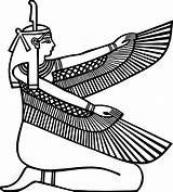 Egyptian Goddess Egypt Coloring Ancient Maat Pages Bird Woman Drawings Wecoloringpage Ma Tattoo Kids sketch template