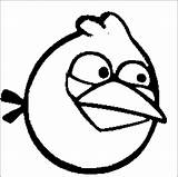 Blue Coloring Pages Bird Getcolorings Angry Birds sketch template