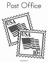 Coloring Office Post Pages Usa Stamps Stamp Postal Print Flag Clipart Printable Color Kids Flags Texas Christmas Template Noodle Service sketch template