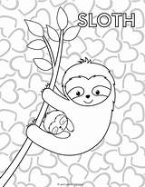 Sloth Mama Sloths Partyandbright sketch template