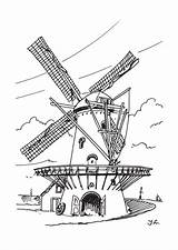 Coloring Windmills Windmolens Kids Kleurplaten Fun Kleurplaat Windmill Pages Sheets Zo Colouring Van Delft sketch template