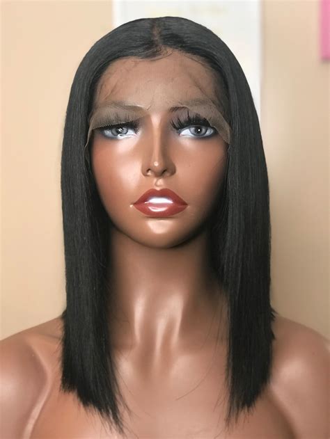 lace frontal wig  density glueless wig straight  etsy