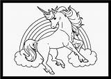 Unicorno Unicorni Arcobaleno Disegnare sketch template