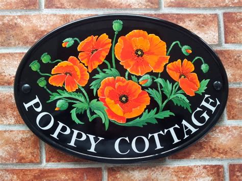 pictorial house signs from yoursigns ltd poppy cottage house sign