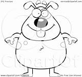 Hind Spotted Plump Standing Dog Its Legs Clipart Cartoon Outlined Coloring Vector Cory Thoman Regarding Notes sketch template