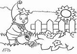Garden Drawing Coloring Pages Kid sketch template
