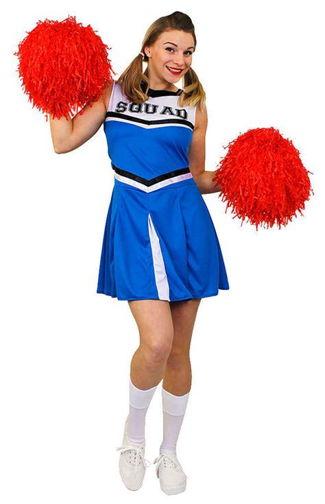 ladies blue cheerleader costume i love fancy dress