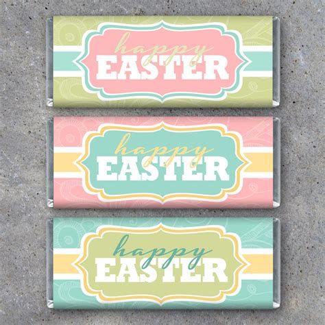 happy easter candy bar wrappers printable instant