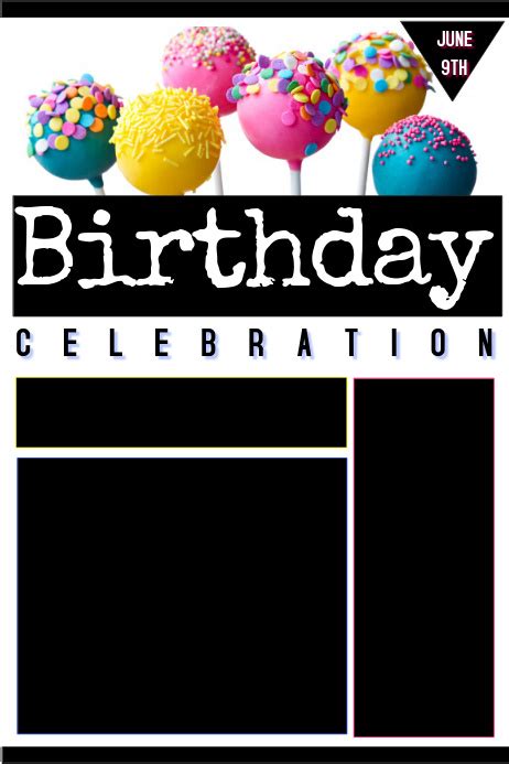 birthday party template postermywall