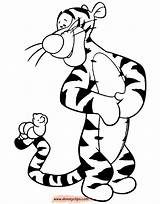 Tigger Coloring Pages Disney Sheets Pooh Honey Pot Winnie Disneyclips Book Caterpillar Gif Post Printable Clip Tail Looking His Pdf sketch template