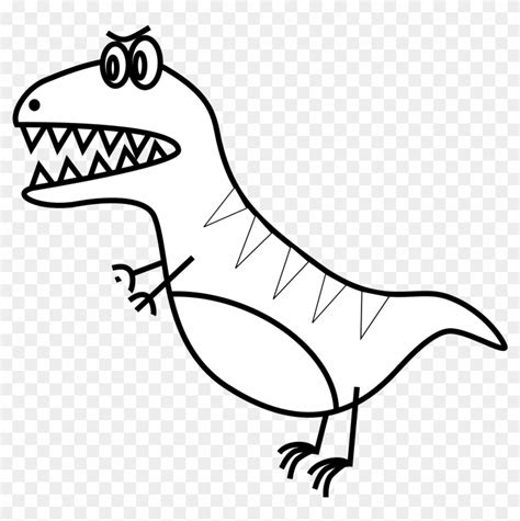 drawn dinosaur simple  rex drawing easy  transparent png clipart images