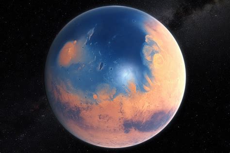 mars lost  magnetic fieldand   oceans