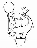 Circus Elephant Coloring Pages Clipart Template Line Printable Elephants Kids Clip Cartoon Cliparts Easy Animal Tent Cute Templates Draw Themed sketch template