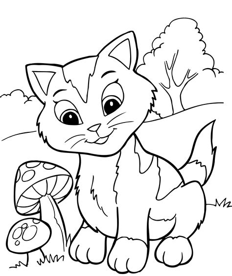 preschool kitten coloring pages coloring home