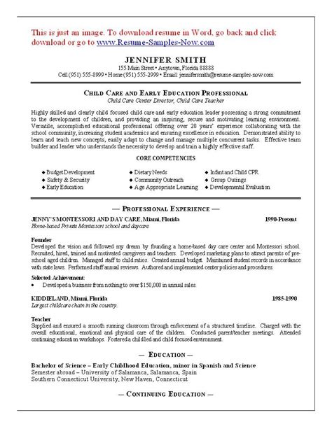 write  resume  child care worker   write  resume