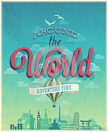 world poster stock vector image