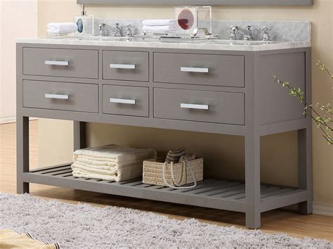60 cashmere grey double sink bathroom vanity