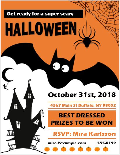 halloween party flyers  ms word word excel templates