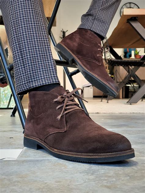 buy brown suede chukka boots  gentwithcom   shipping